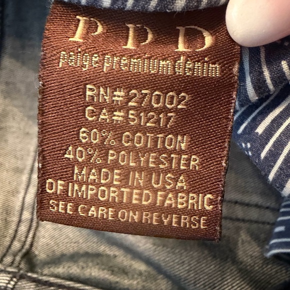 PAIGE PREMIUM DENIM (PPD) MEN'S JEANS SIZE 32 DARK WASH DOHENY STRAIGHT LEG - Picture 11 of 11